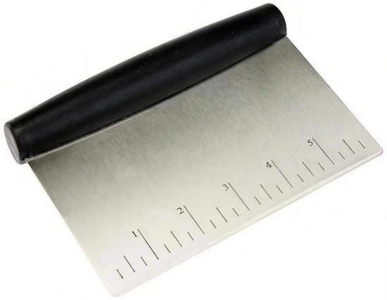 Stainless Steel Scraper & Chopper – Multi-Purpose Kitchen Tool with Contoured Grip