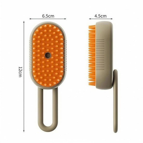3-in-1 Pet Steam Grooming Brush – De-Shedding & Detangling Tool for Cats & Dogs