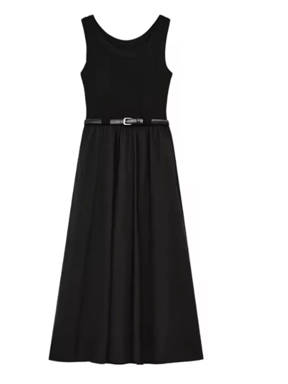 Round Neck Sleeveless Midi Dress for Women – Flattering, Versatile, and Comfortable for All Occasions