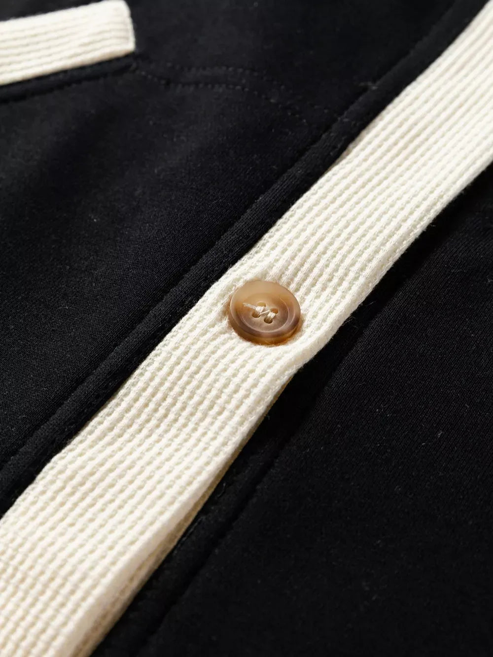 Button-Down Color Block Hoodie for Men & Women – Stylish, Comfortable Layering Piece for All Seasons