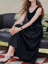 Round Neck Sleeveless Midi Dress for Women – Flattering, Versatile, and Comfortable for All Occasions